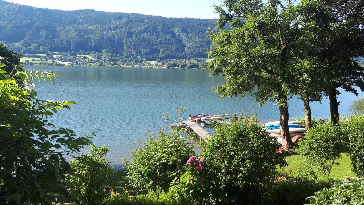 Maren Seeblick Appartement Haus Haensel&Gretel Direkt Am Ossiacher See Mit Hallenbad Stiegl Exterior foto