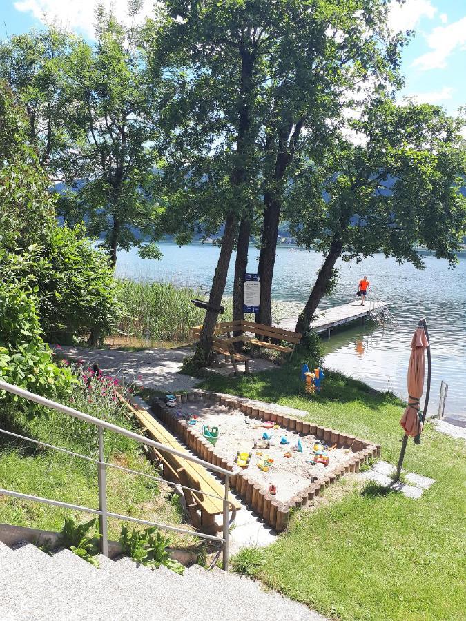 Maren Seeblick Appartement Haus Haensel&Gretel Direkt Am Ossiacher See Mit Hallenbad Stiegl Exterior foto